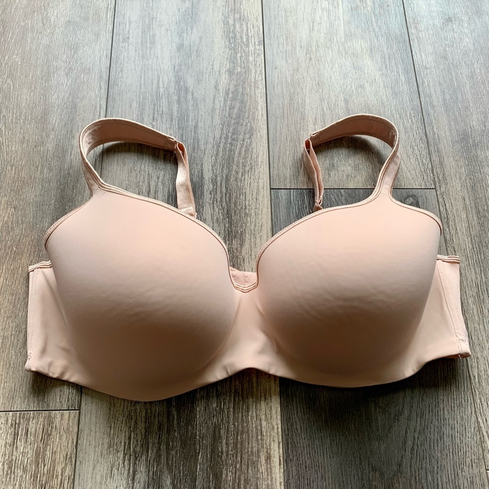 Nude T-Shirt Bra by Voglio Plus Size 46DD Full Cup Padded Underwire